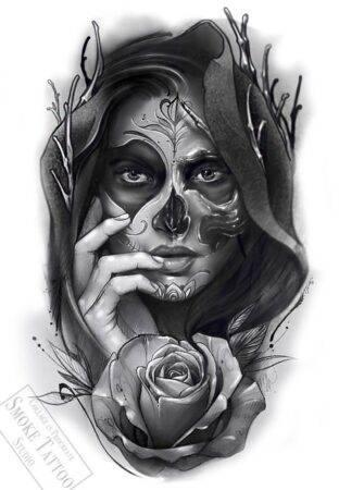 120+ Amazing Santa Muerte Tattoos With Meanings (2022) - TattoosBoyGirl