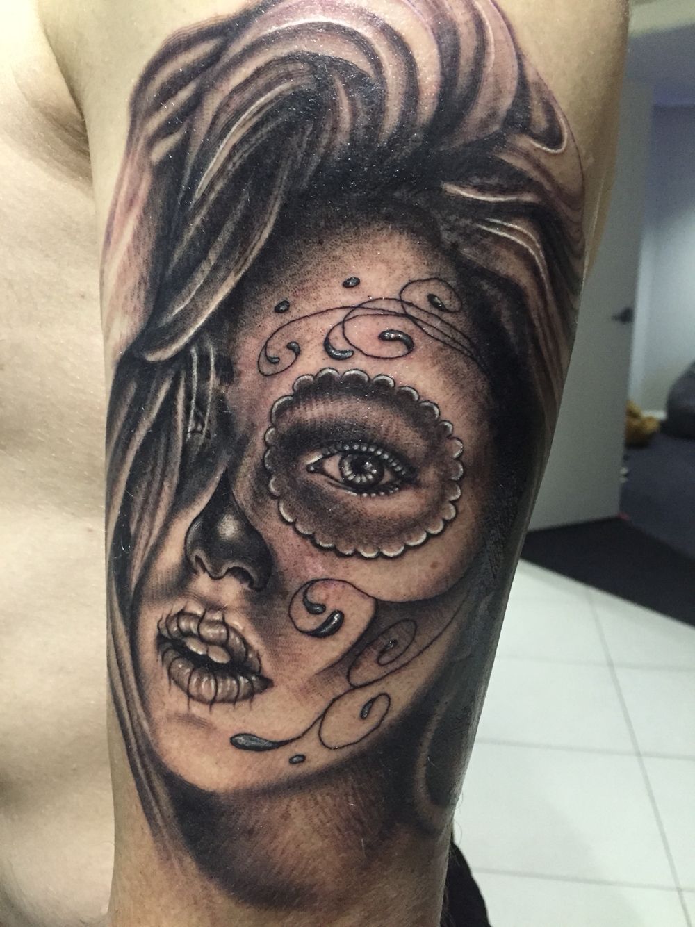 120+ Amazing Santa Muerte Tattoos With Meanings (2022) - TattoosBoyGirl