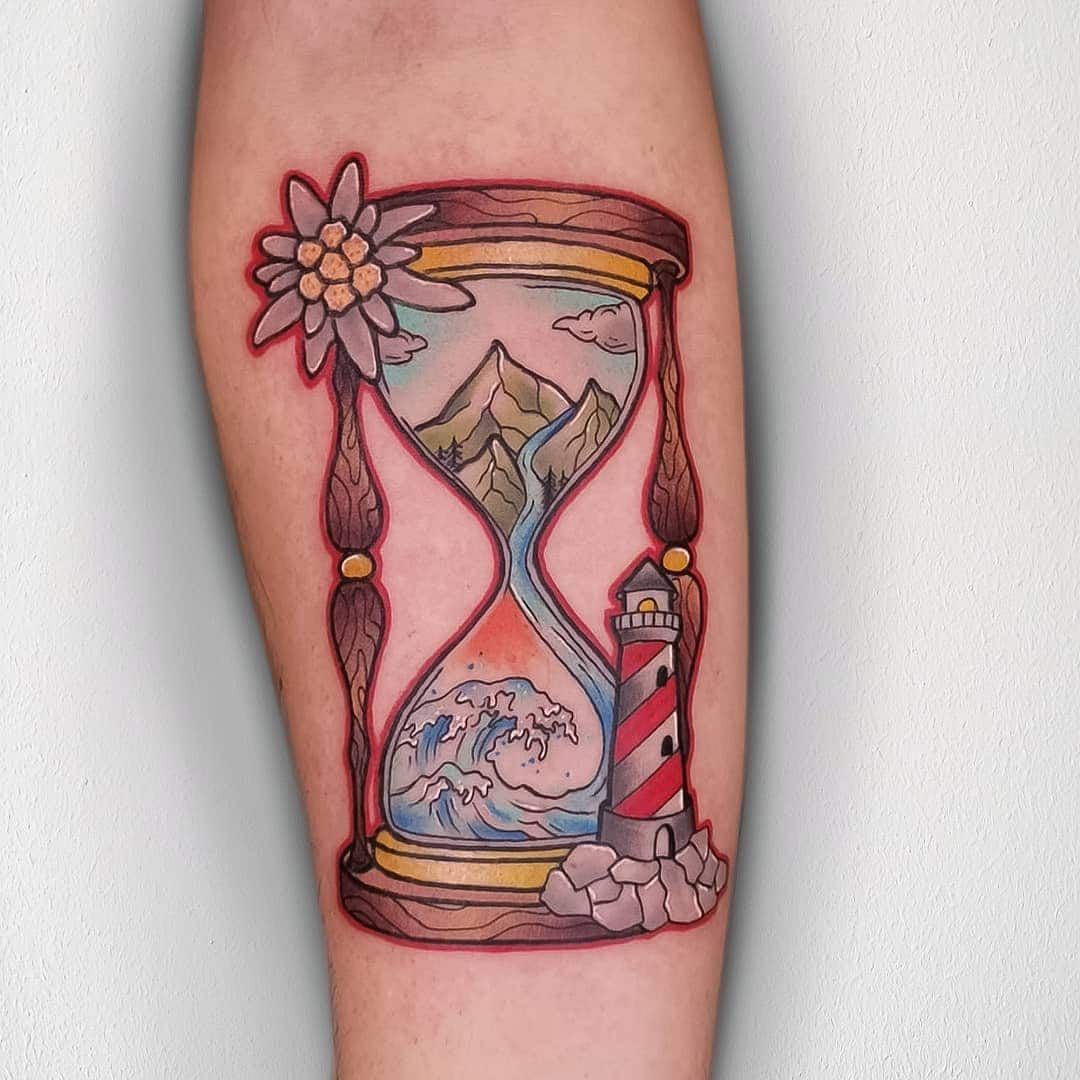 160+ Beautiful Hourglass Tattoos Designs With Meaning (2022 ...