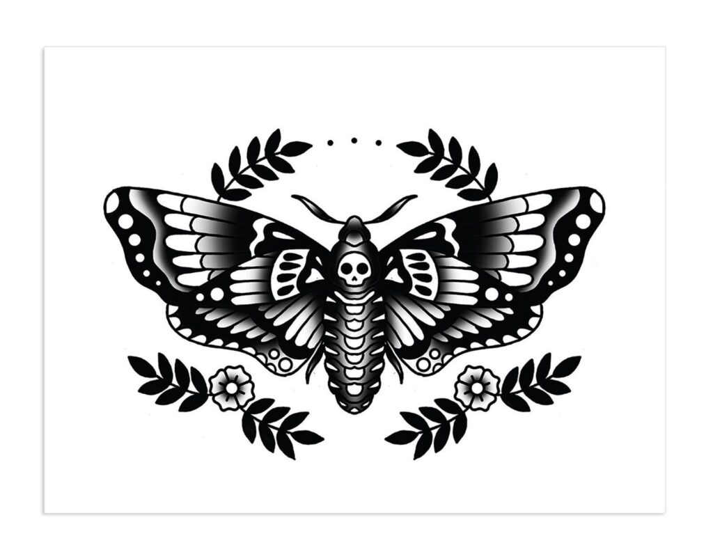Moth Tattoos 19