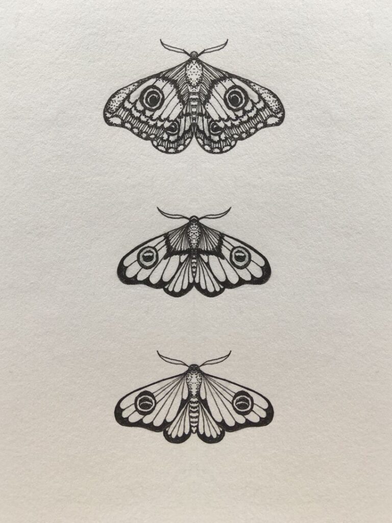 Moth Tattoos 36
