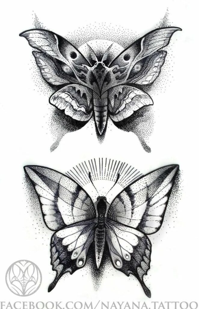 Moth Tattoos 45