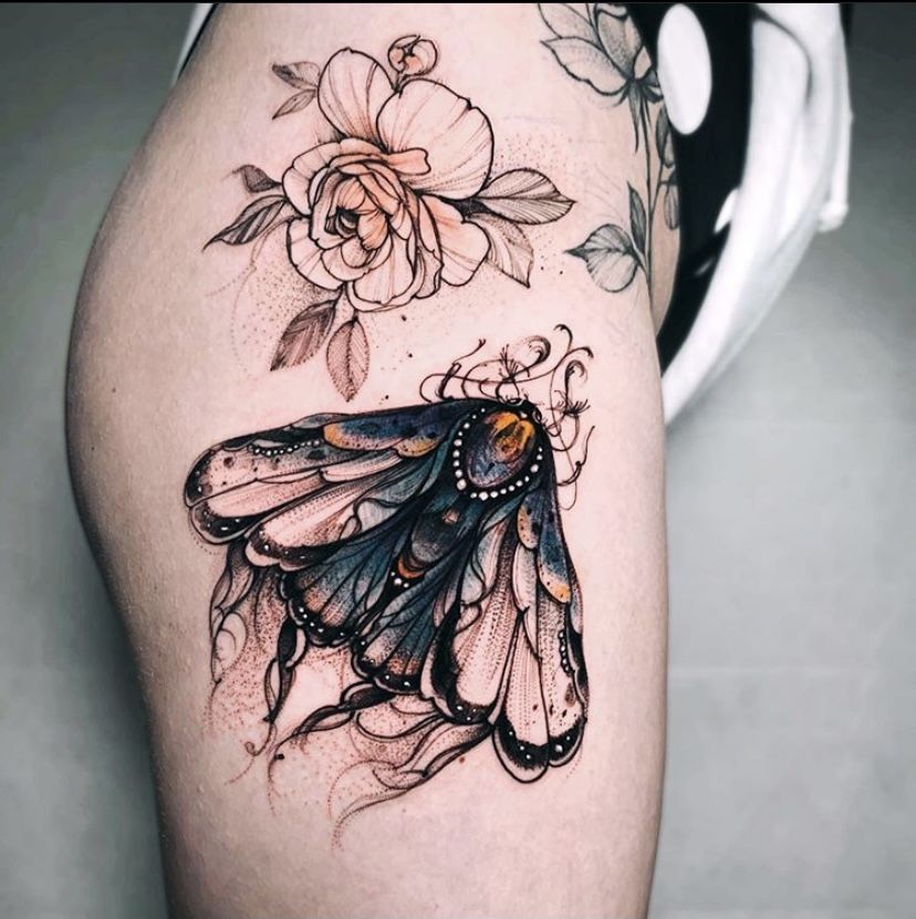 Moth Tattoos 49