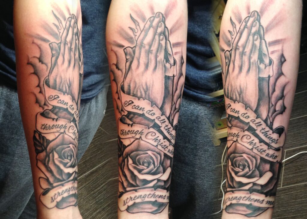 Praying Hand Tattoos 110