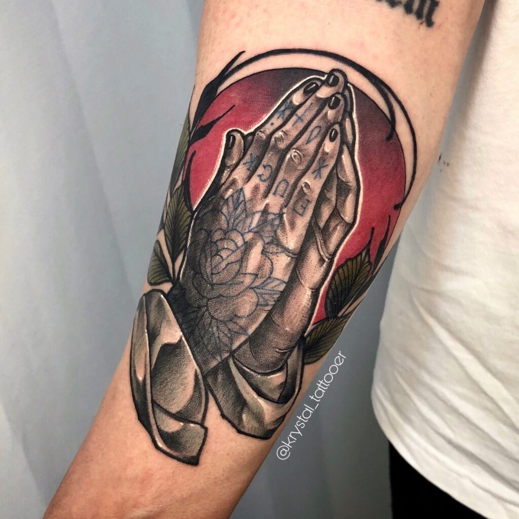 Praying Hand Tattoos 129