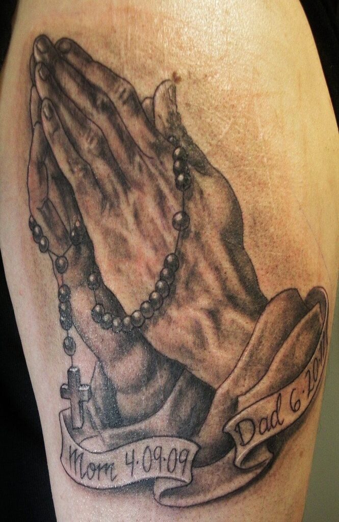 Praying Hand Tattoos 136