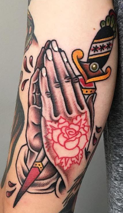 Praying Hand Tattoos 155