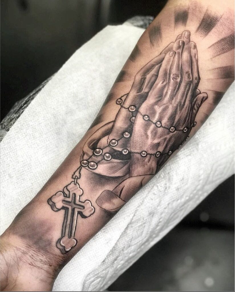Praying Hand Tattoos 156
