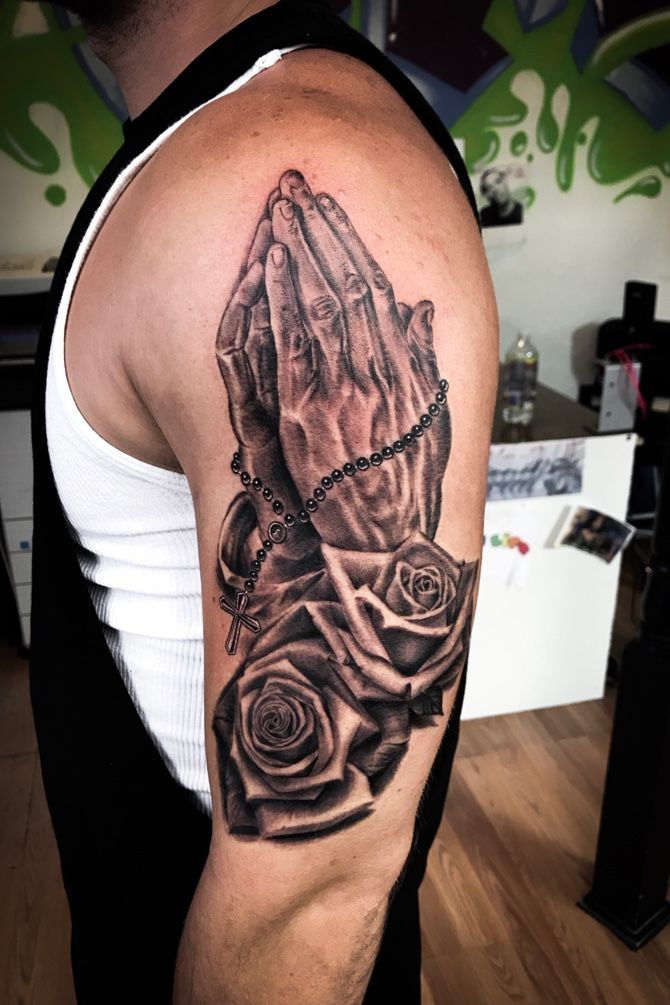 Praying Hand Tattoos 158