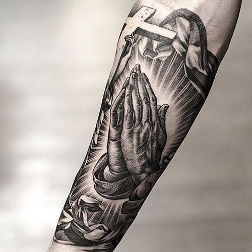 Praying Hand Tattoos 168