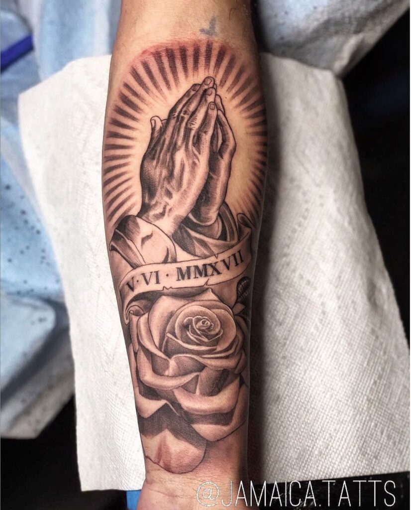 Praying Hand Tattoos 174