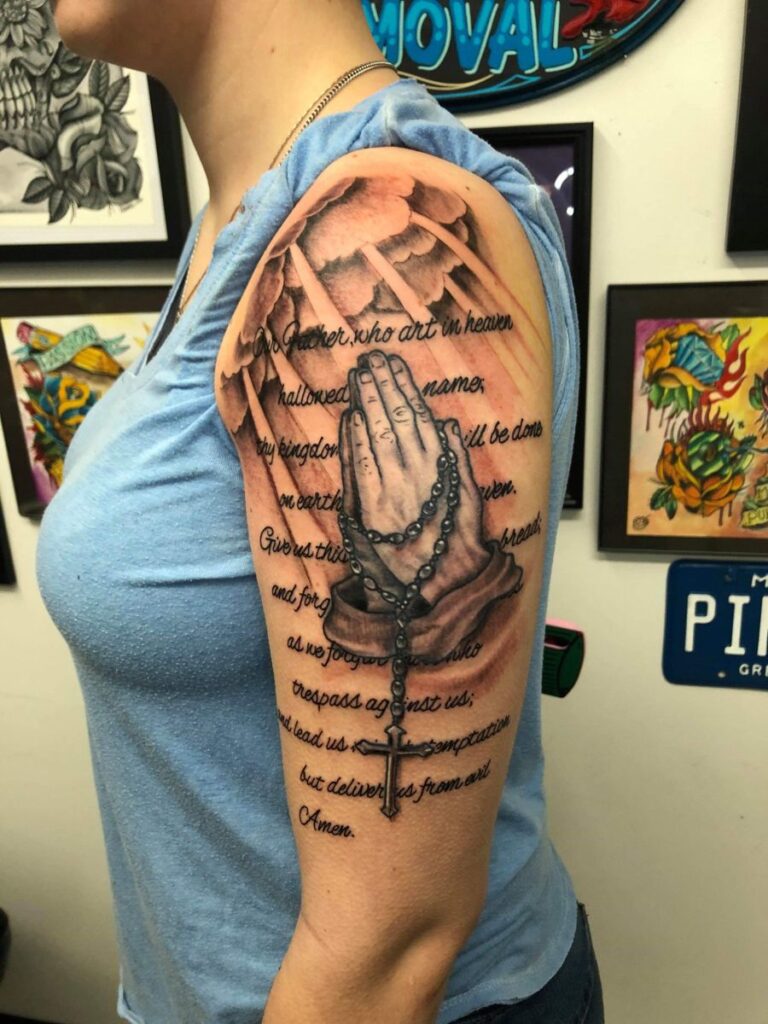 Praying Hand Tattoos 176