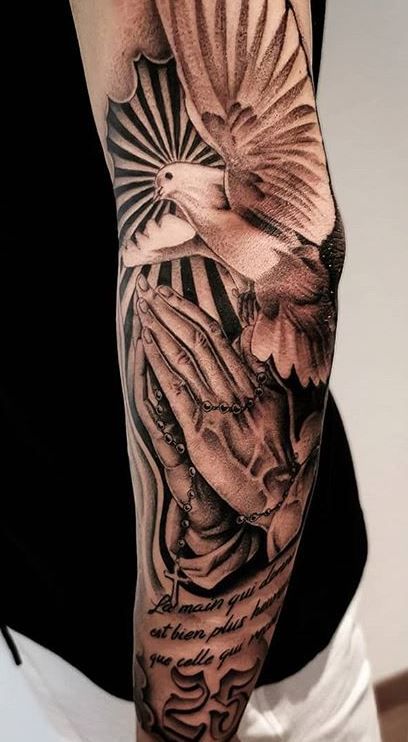 Praying Hand Tattoos 180