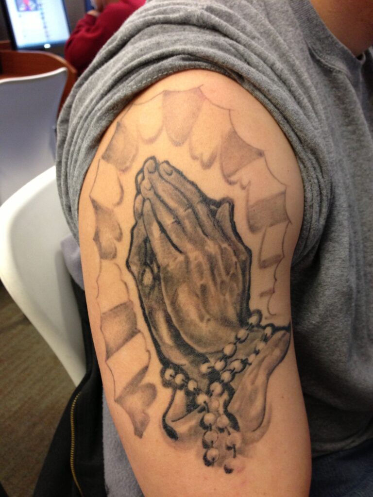 Praying Hand Tattoos 186