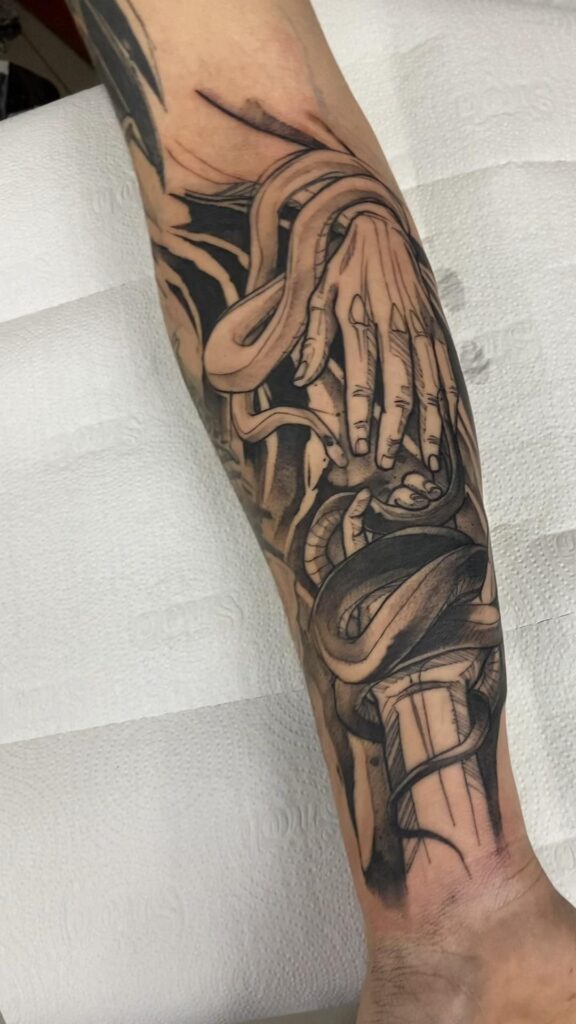 Praying Hand Tattoos 245