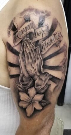 250+ Impressive Praying Hands Tattoo Designs with Meanings (2022 ...