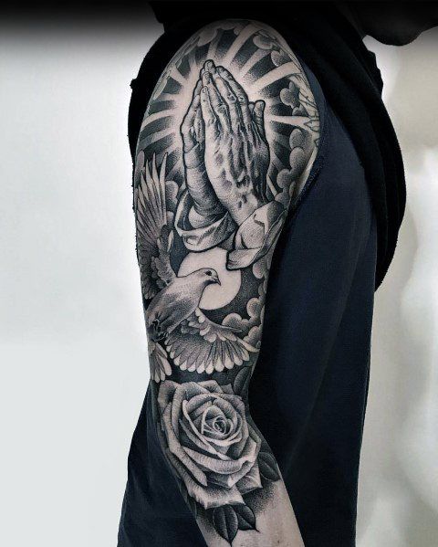 Praying Hands Tattoos 38