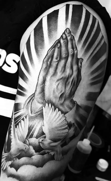 Praying Hand Tattoos 42
