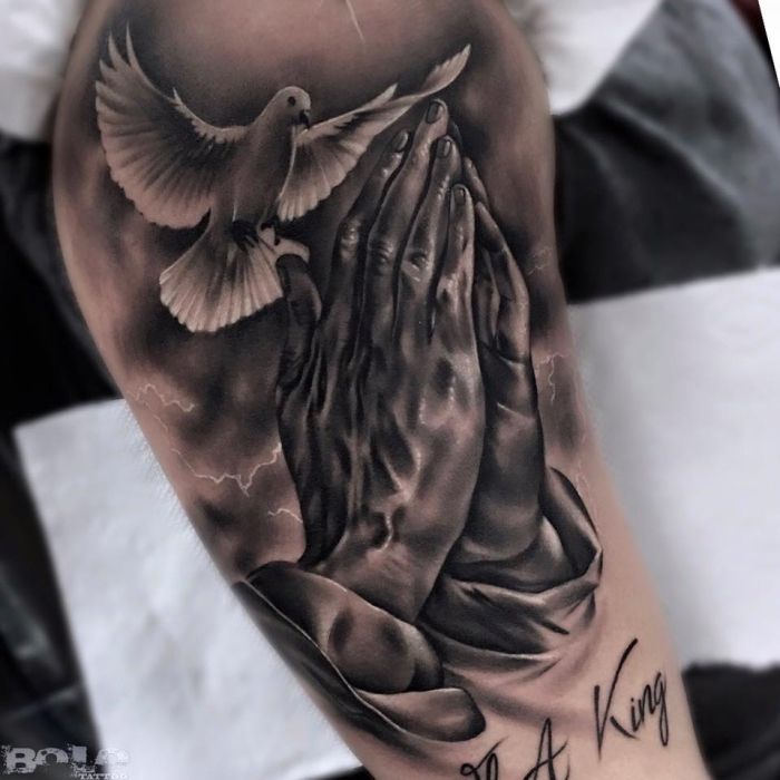 Praying Hand Tattoos 56