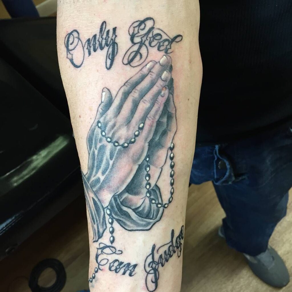 Praying Hand Tattoos 70