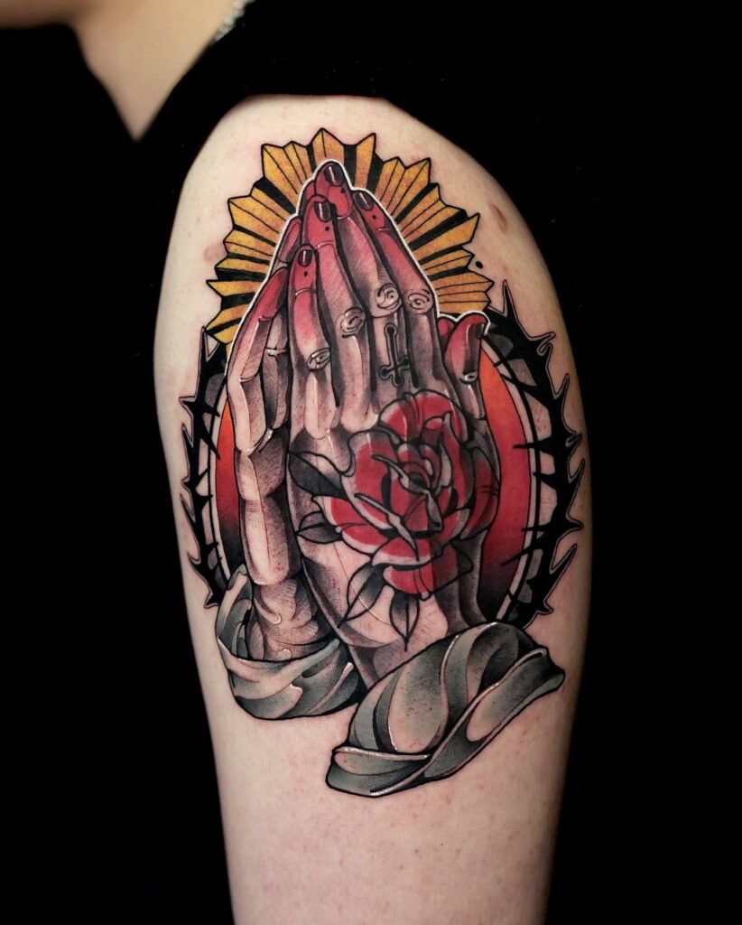 Praying Hand Tattoos 72