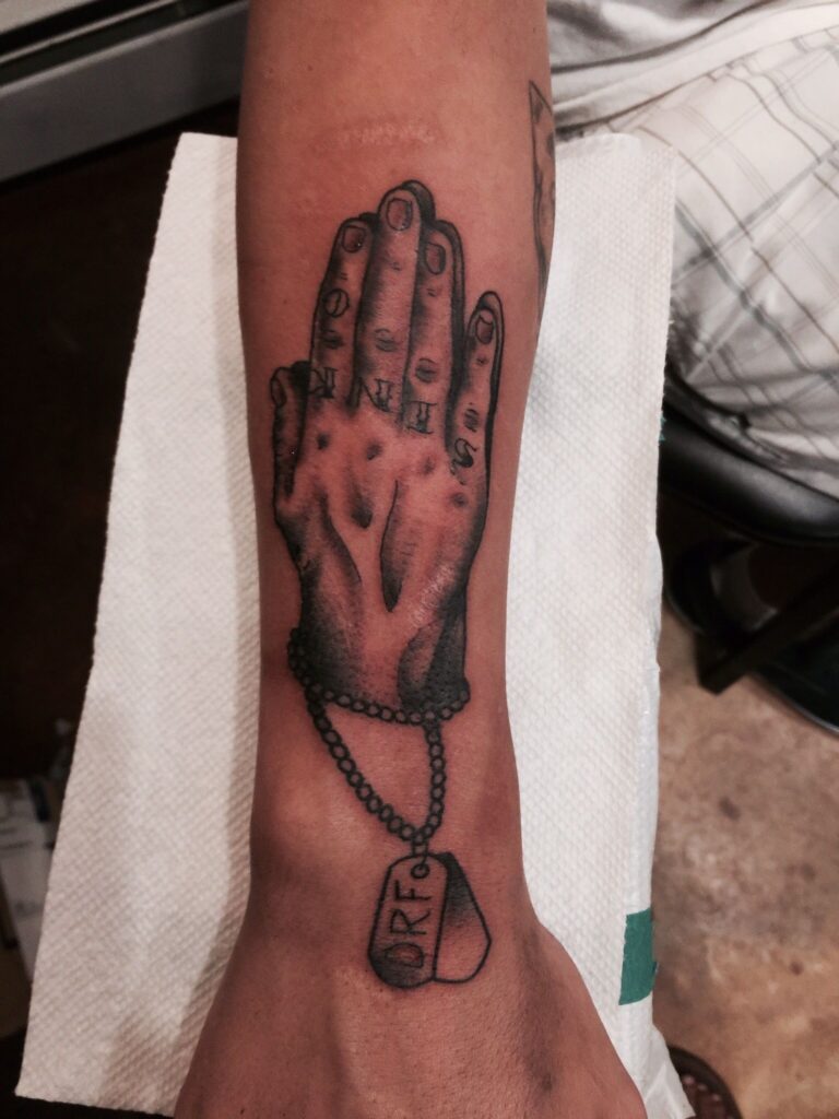 Praying Hand Tattoos 74