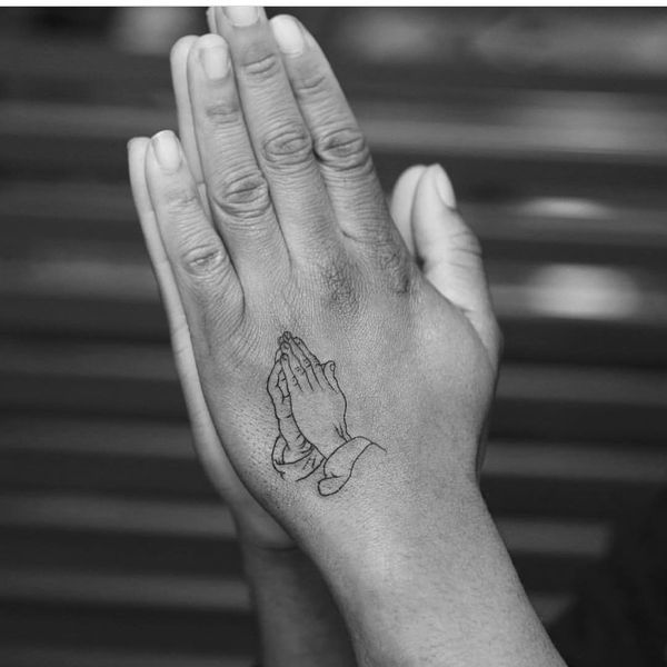 Praying Hand Tattoos 79