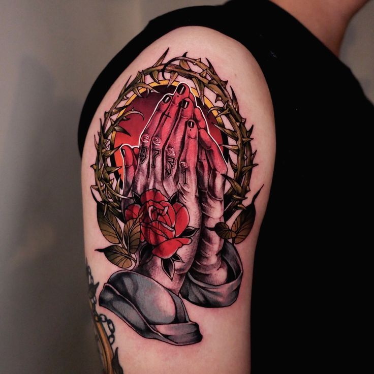 Praying Hand Tattoos 91