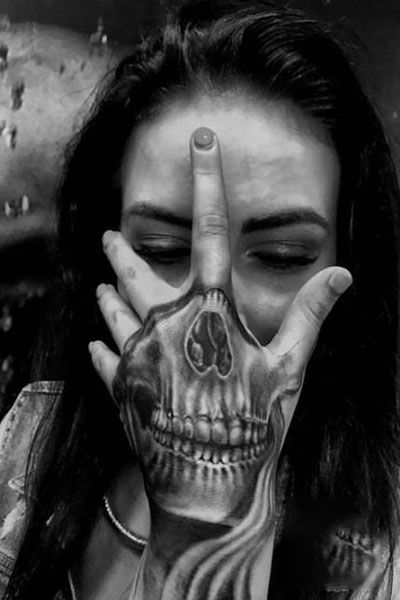 Skeleton Hand Tattoos 110