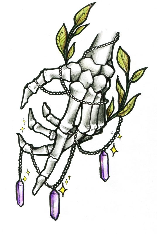 Skeleton Hand Tattoos 111