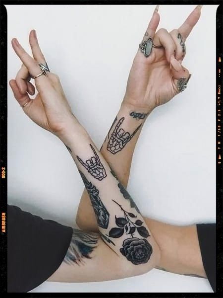 Skeleton Hand Tattoos 138