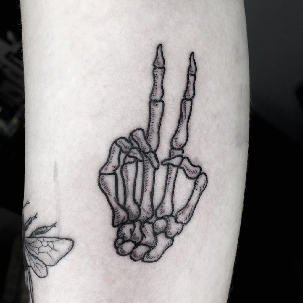 Skeleton Hand Tattoos 14