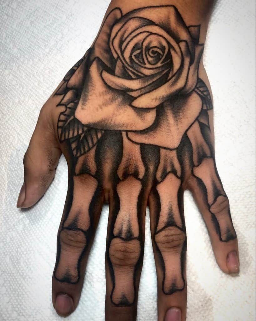 Skeleton Hand Tattoos 15
