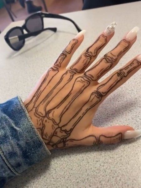 Skeleton Hand Tattoos 28