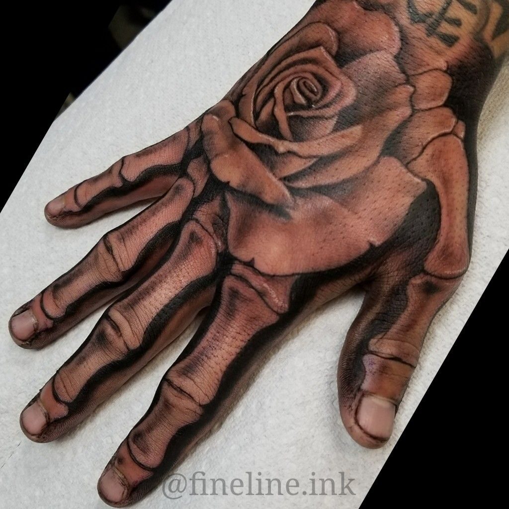 Skeleton Hand Tattoos 35