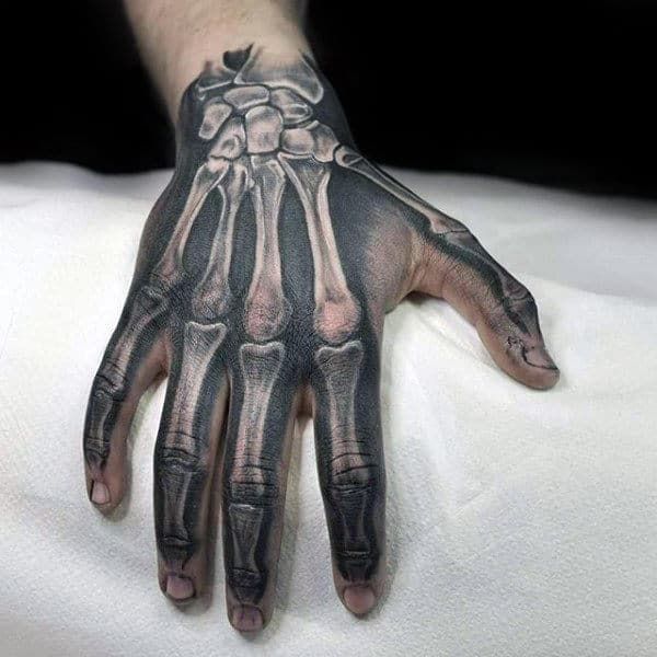 Skeleton Hand Tattoos 36