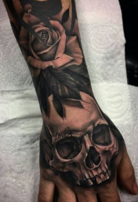 Skeleton Hand Tattoos 4