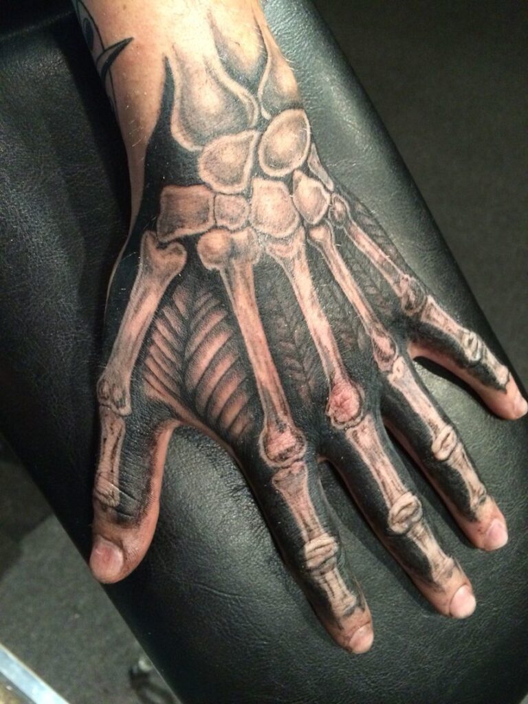 Skeleton Hand Tattoos 43