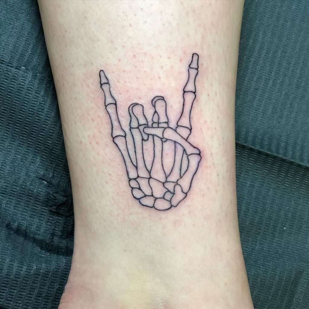 Skeleton Hand Tattoos 45