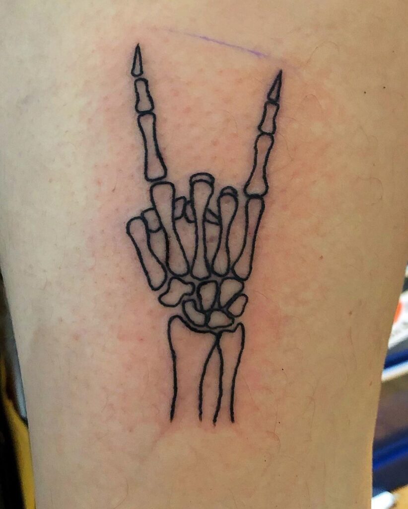 Skeleton Hand Tattoos 48