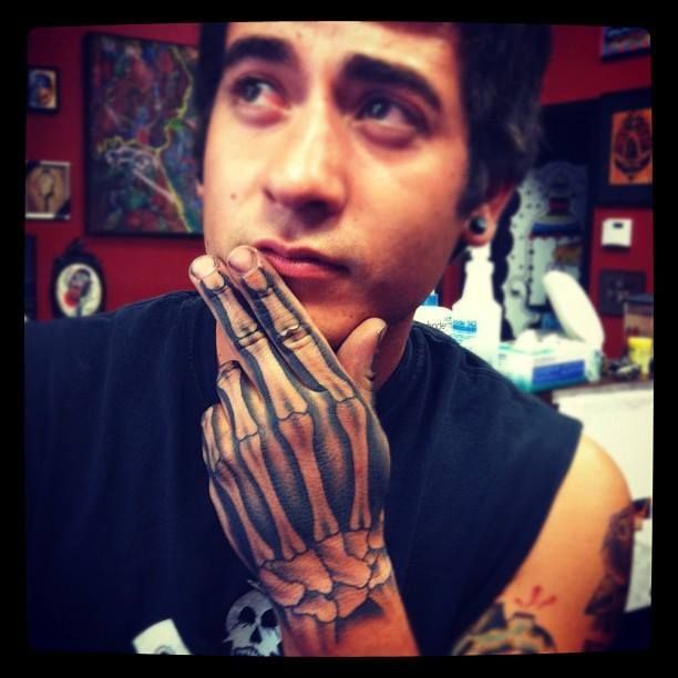 Skeleton Hand Tattoos 52