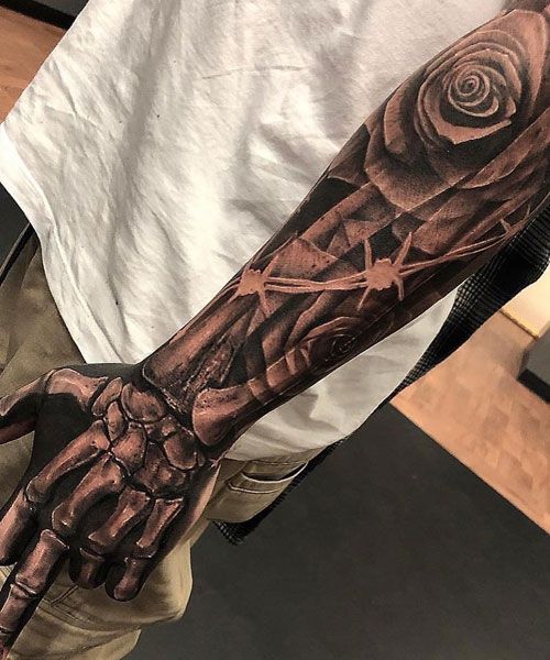 Skeleton Hand Tattoos 56