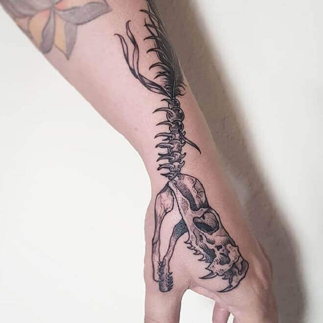 Skeleton Hand Tattoos 57