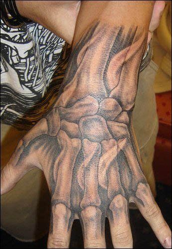 Skeleton Hand Tattoos 6