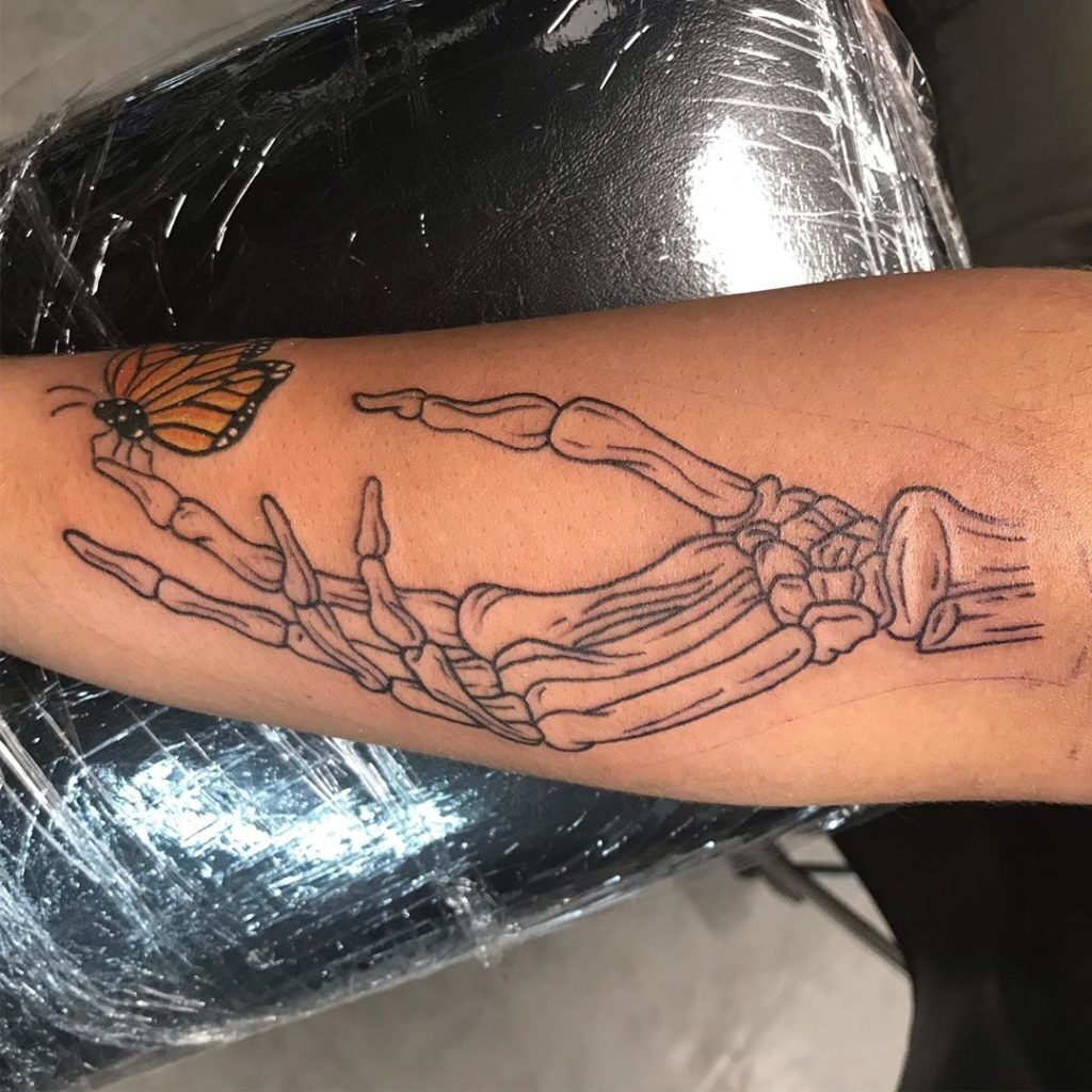 Skeleton Hand Tattoos 61