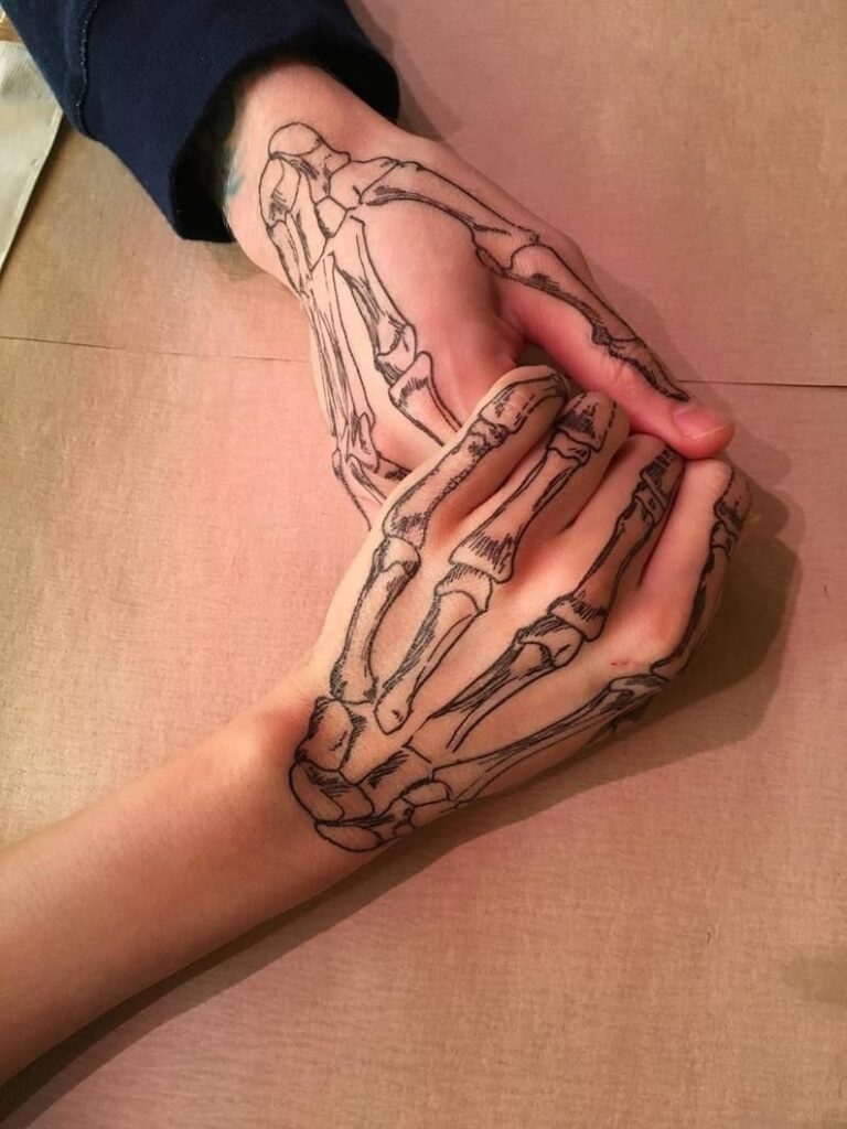 Skeleton Hand Tattoos 62