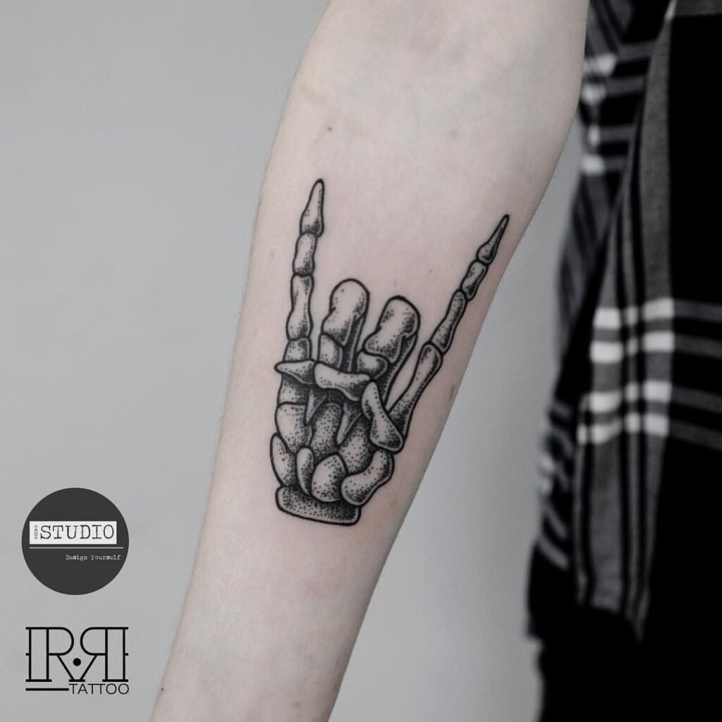 Skeleton Hand Tattoos 66