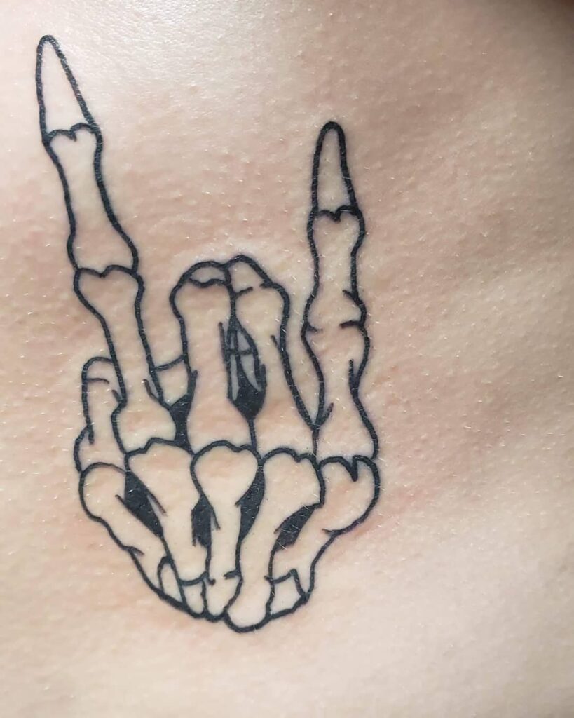 Skeleton Hand Tattoos 67