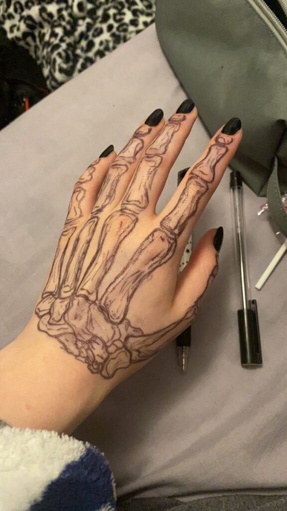 Skeleton Hand Tattoos 68