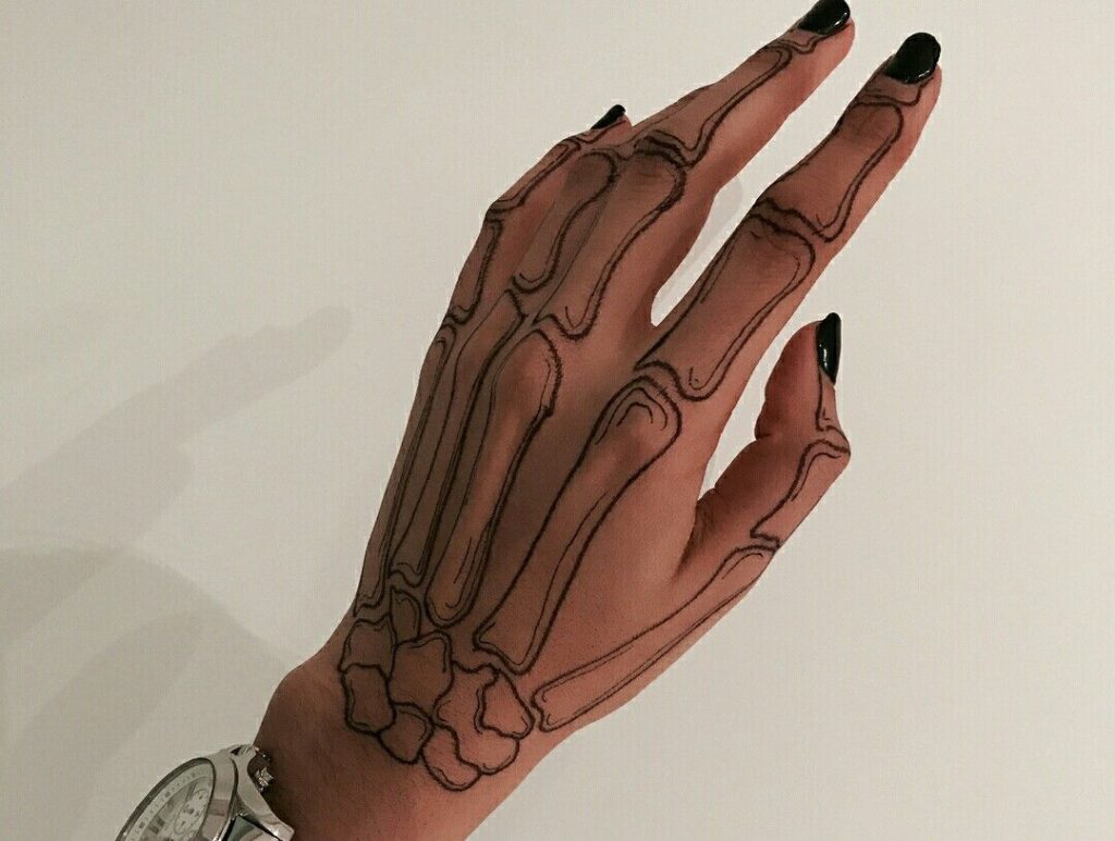 Skeleton Hand Tattoos 7